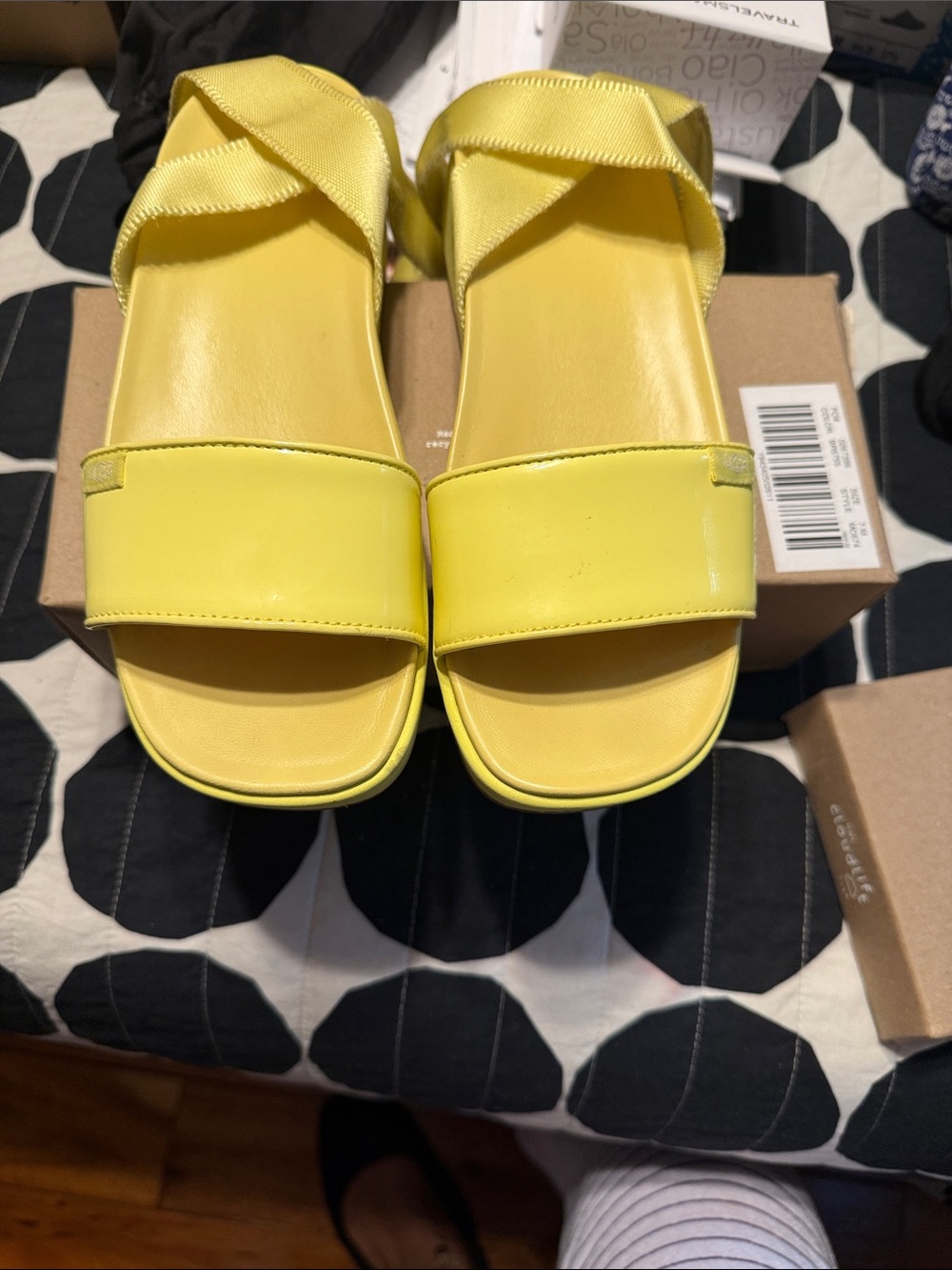 UGG Yellow Double-Strap Slide Sandals
